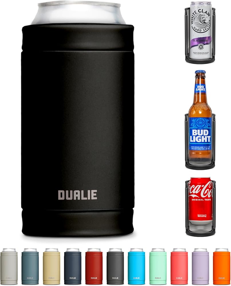 3 in 1 Insulated Can Cooler — Black