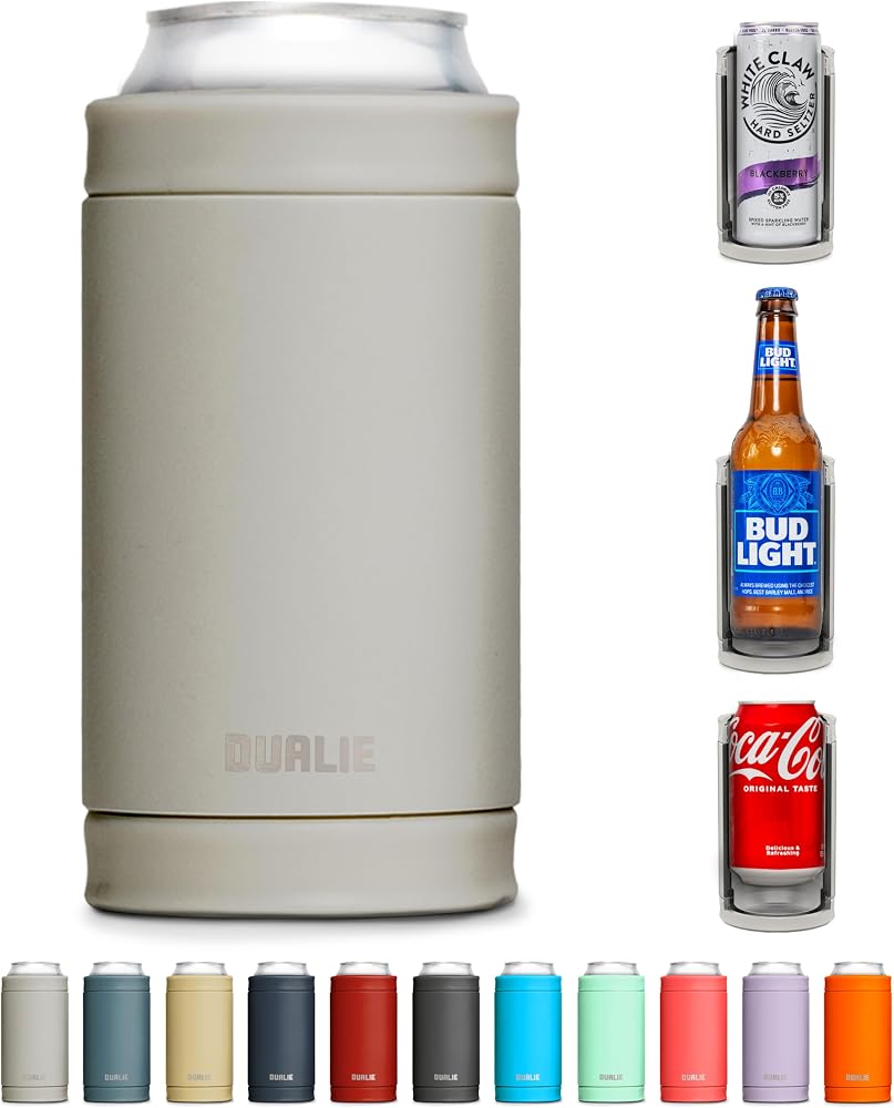 3 in 1 Insulated Can Cooler — Fog Gray