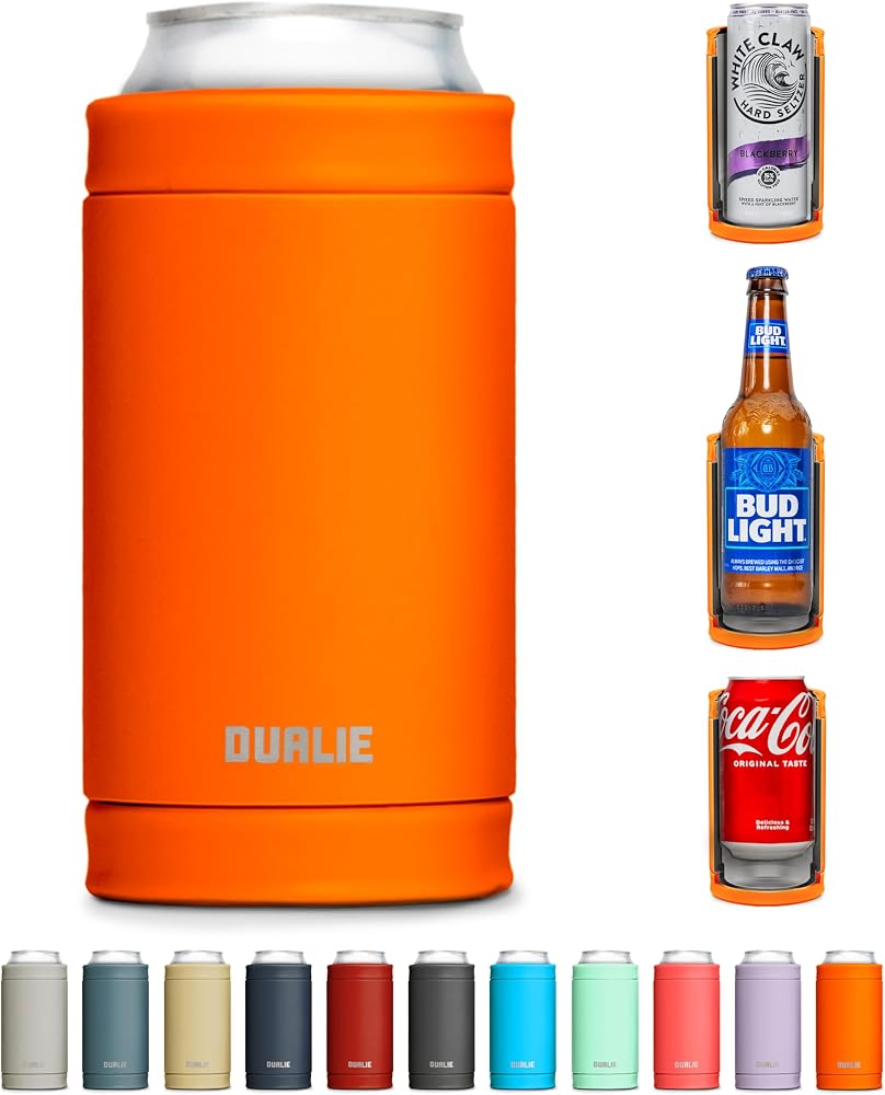 3 in 1 Insulated Can Cooler — Orange