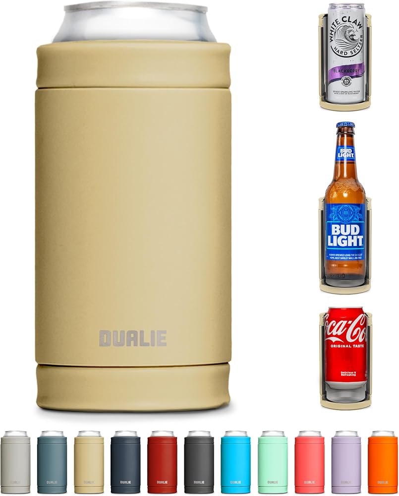 3 in 1 Insulated Can Cooler — Tan