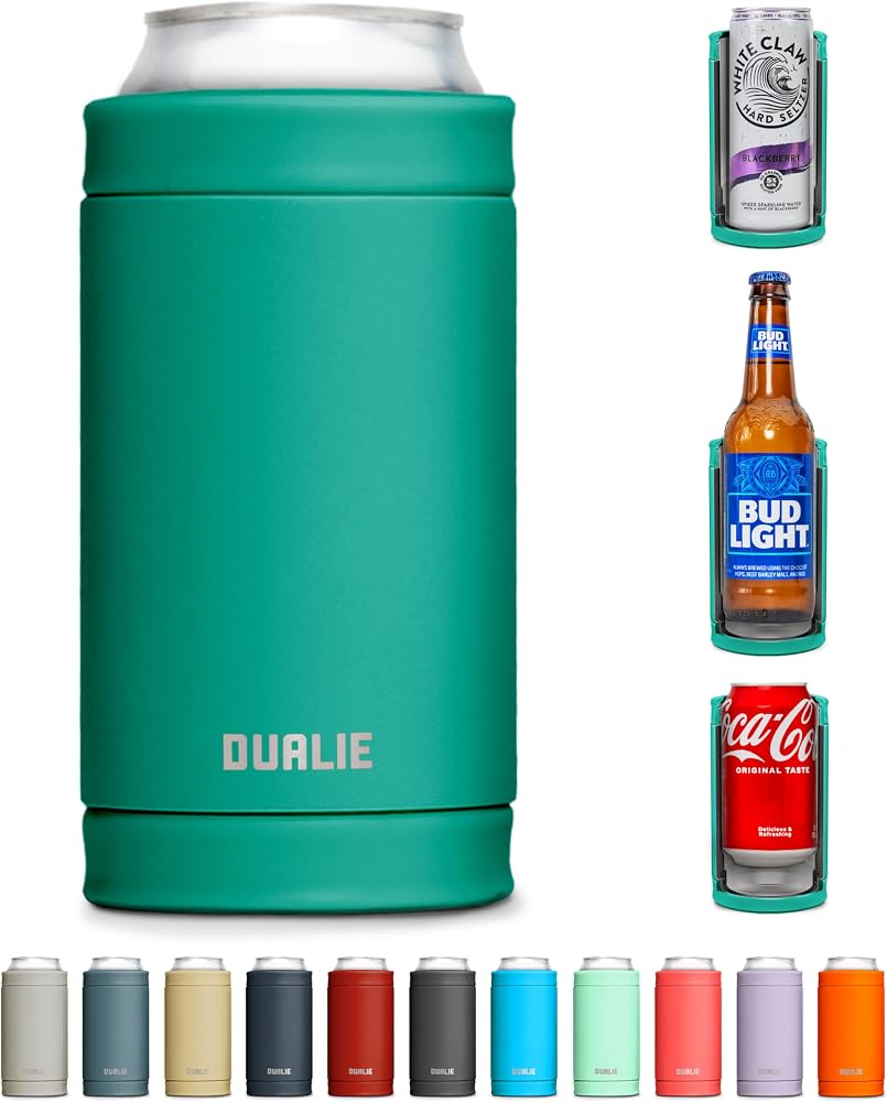3 in 1 Insulated Can Cooler — Turquoise