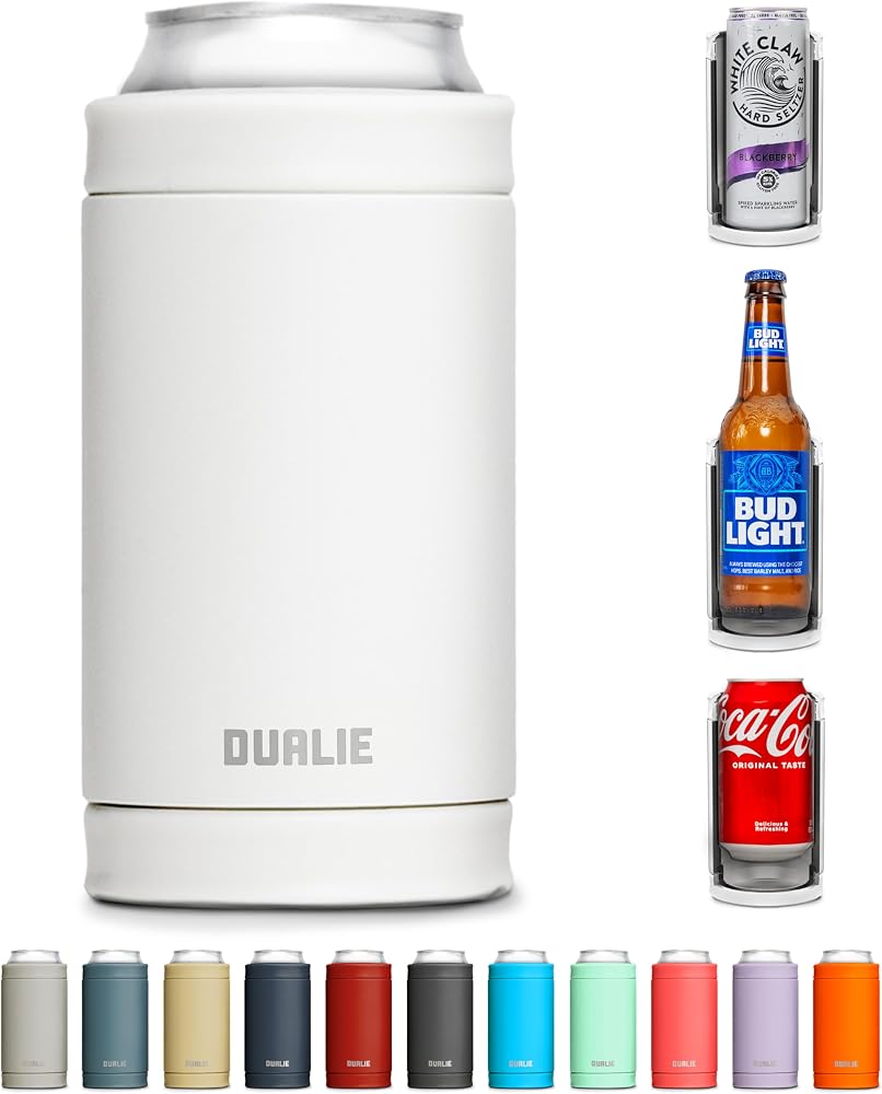 3 in 1 Insulated Can Cooler — White