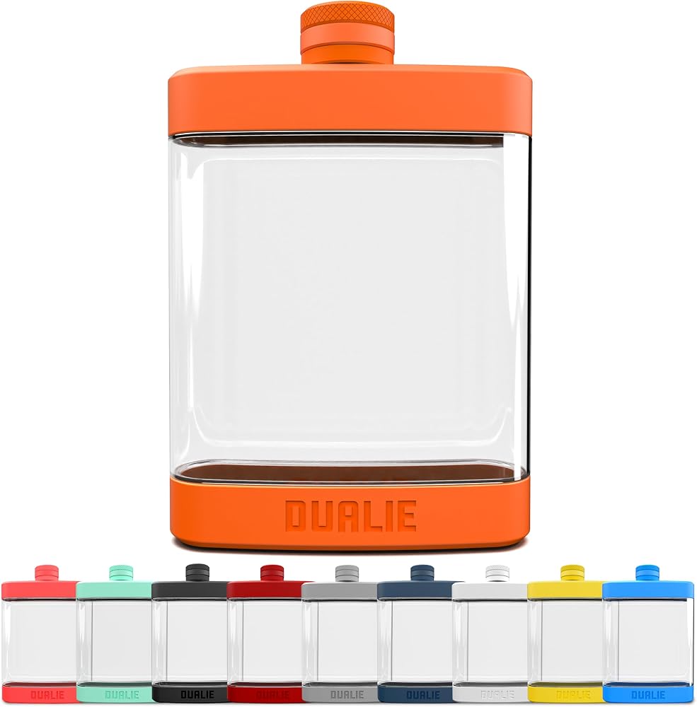 8 oz Hip Flask — Orange
