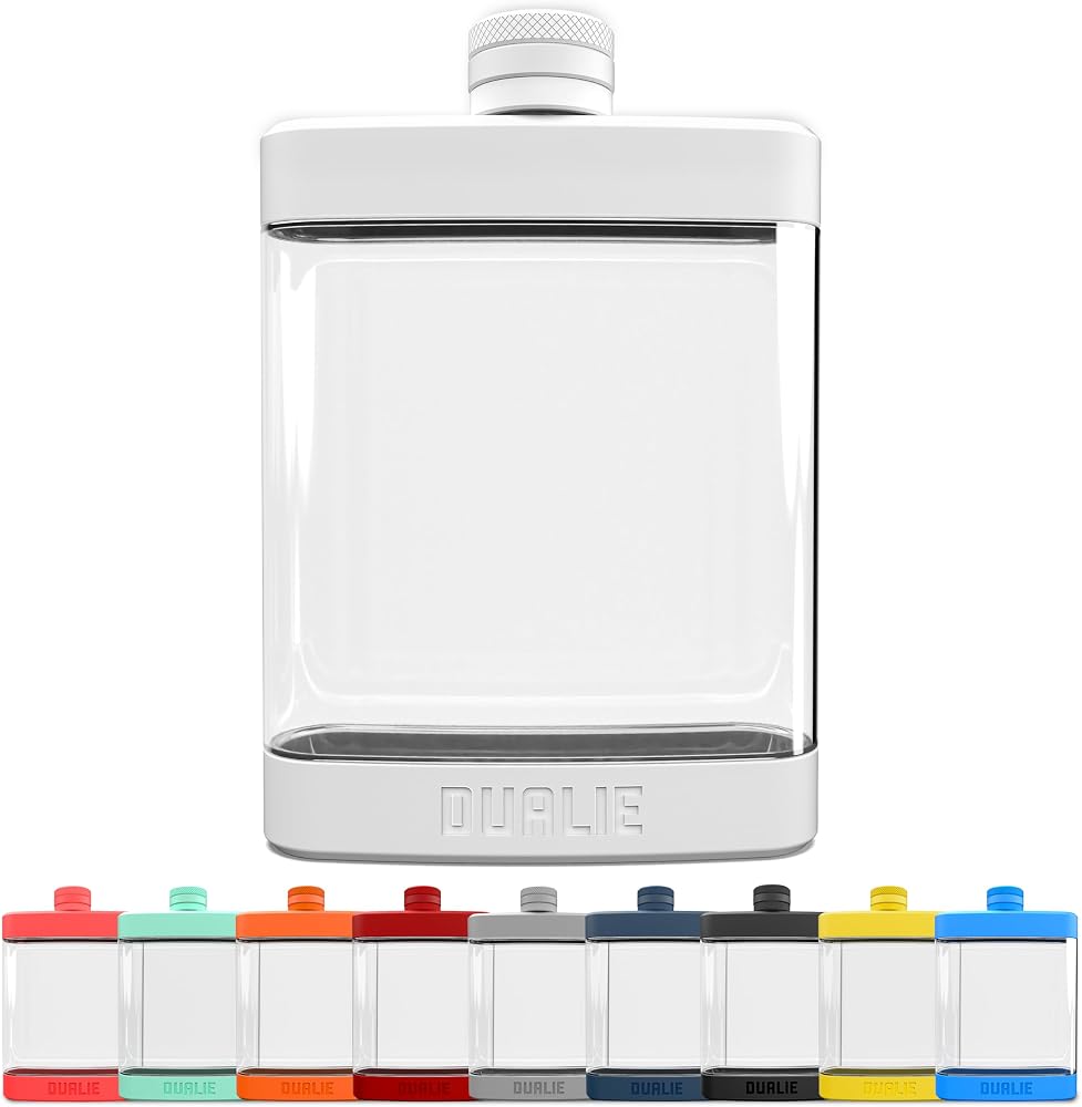 8 oz Hip Flask — White