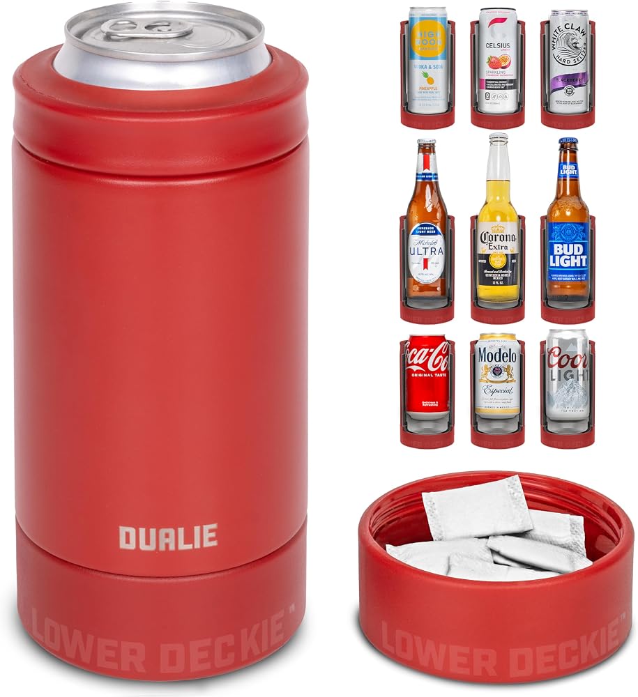 Lower Deckie Can Cooler — Burnt Red
