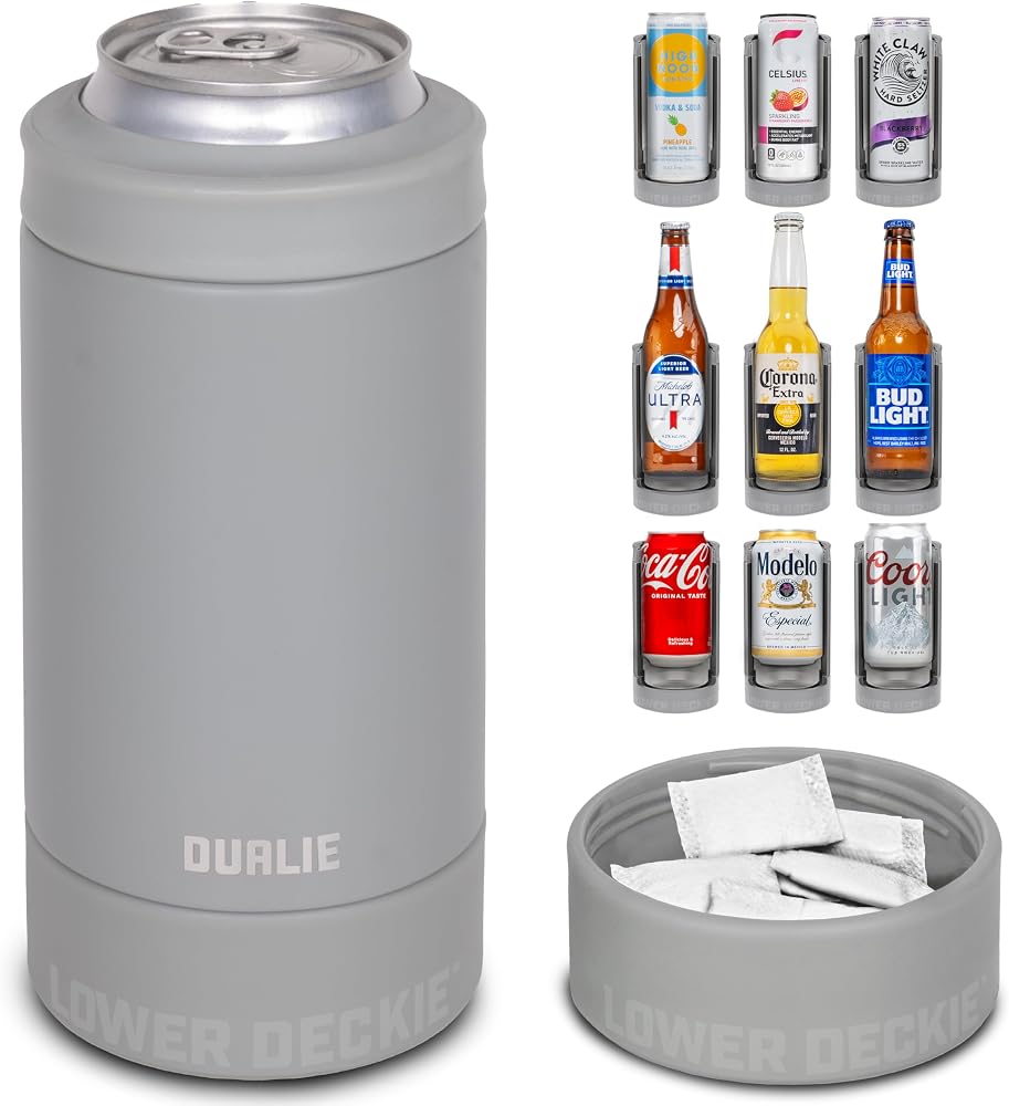 Lower Deckie Can Cooler — Fog Gray