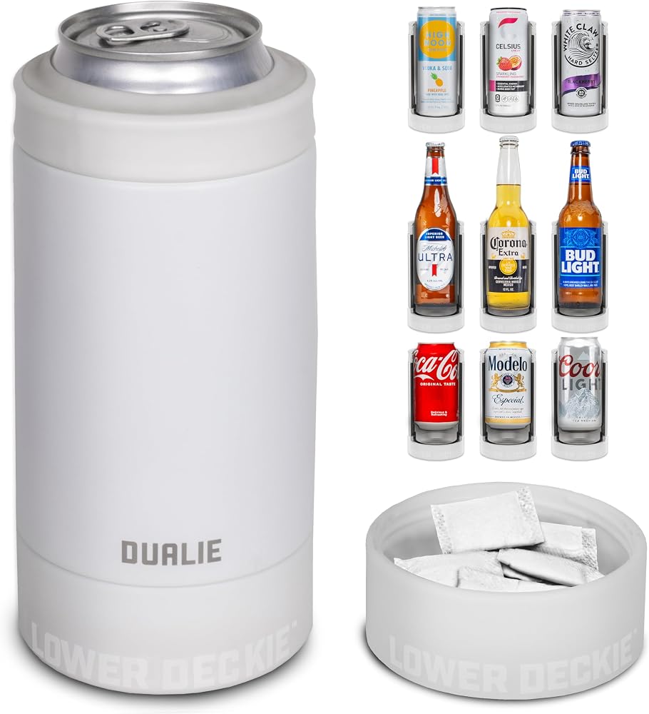 Lower Deckie Can Cooler — White